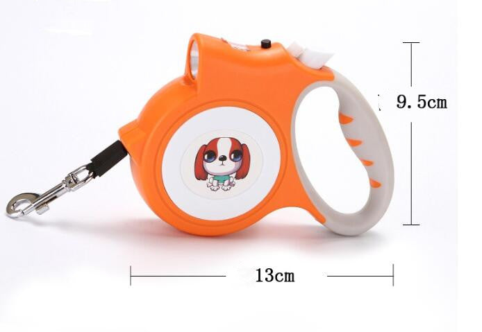 Smart Auto Dog Leash with Light for Night Adventures