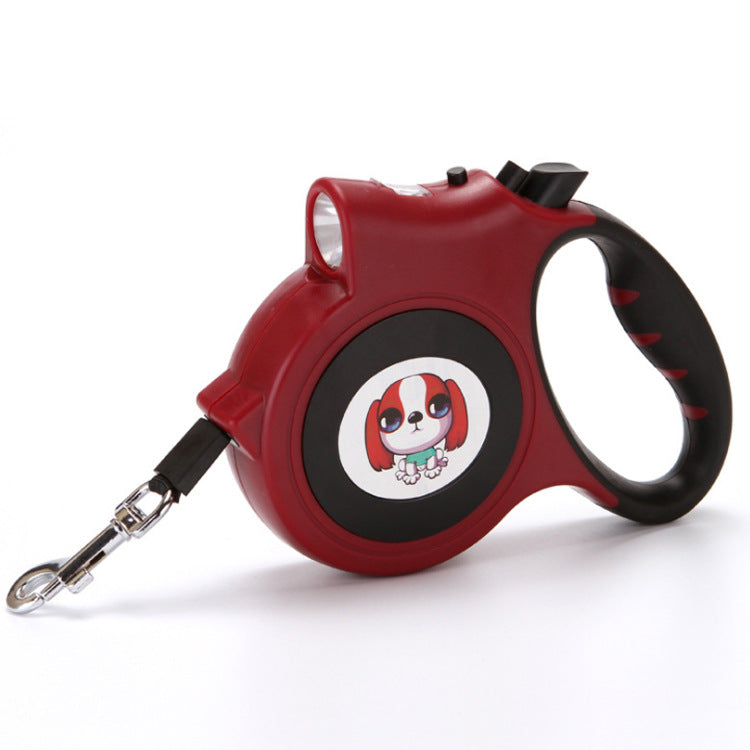 Smart Auto Dog Leash with Light for Night Adventures